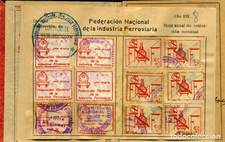 Spain Espana Ferrocarril sindicato trade union stamp Railway